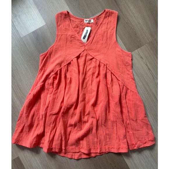 Impressions Vibrant Coral Sleeveless Dress - Picture 4 of 5